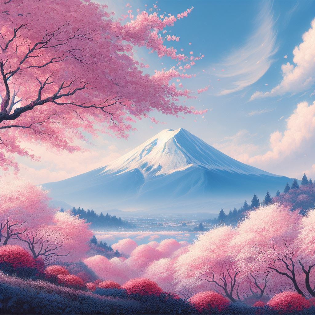 Japonia piękny Kraj Kwitnącej Wiśni